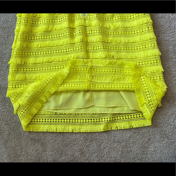 J. Crew Neon Yellow Fringe Dress - Picture 8 of 9
